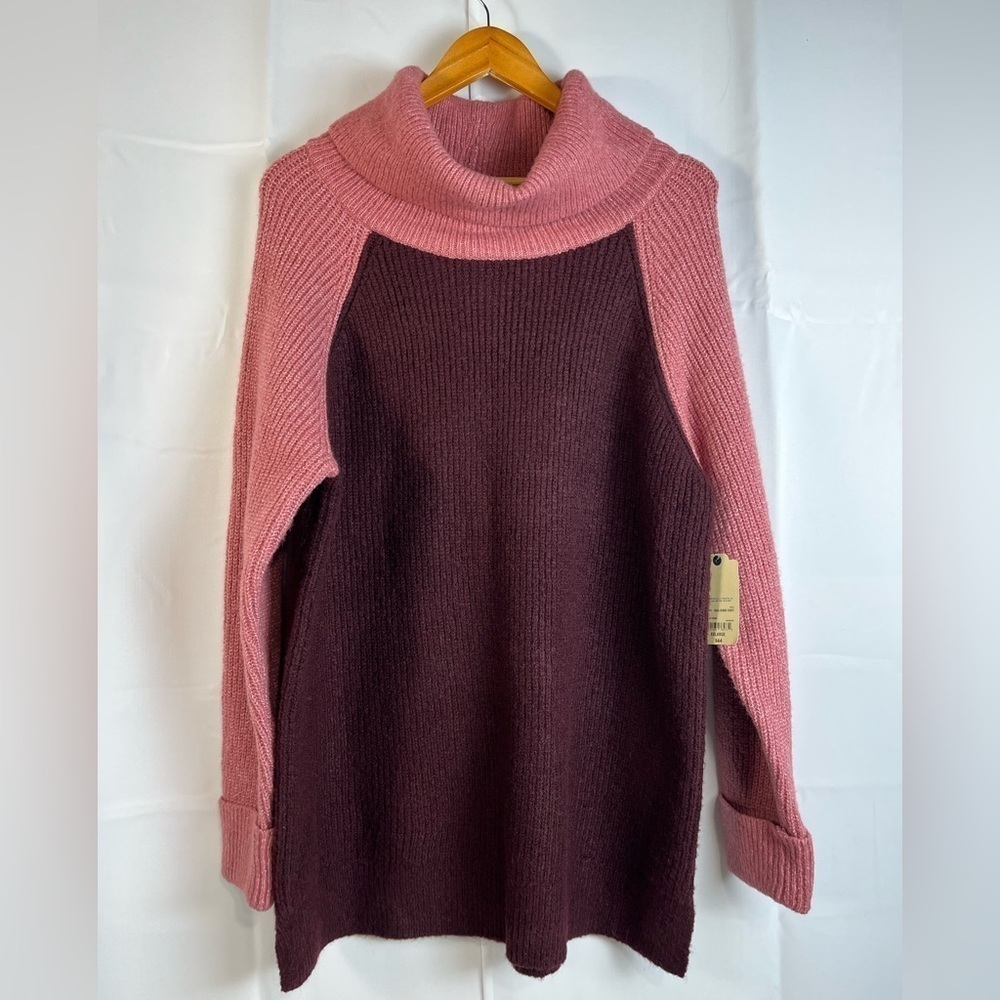 St Johns Bay Womens Purple Pink Turtleneck Sweater Size XXL NWT